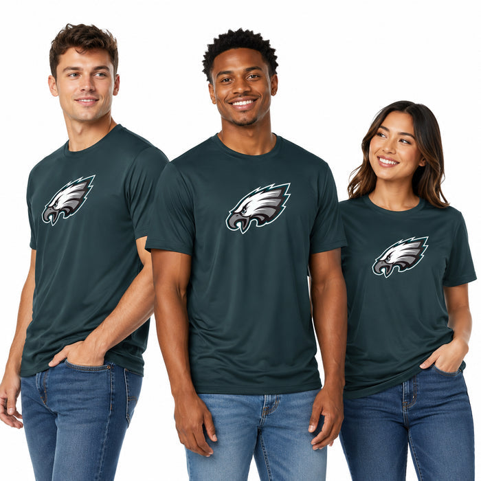 Outerstuff NFL Unisex Men's and Women's Primary Logo Short Sleeve Lightweight T-Shirt, Team Color, Philadelphia Eagles