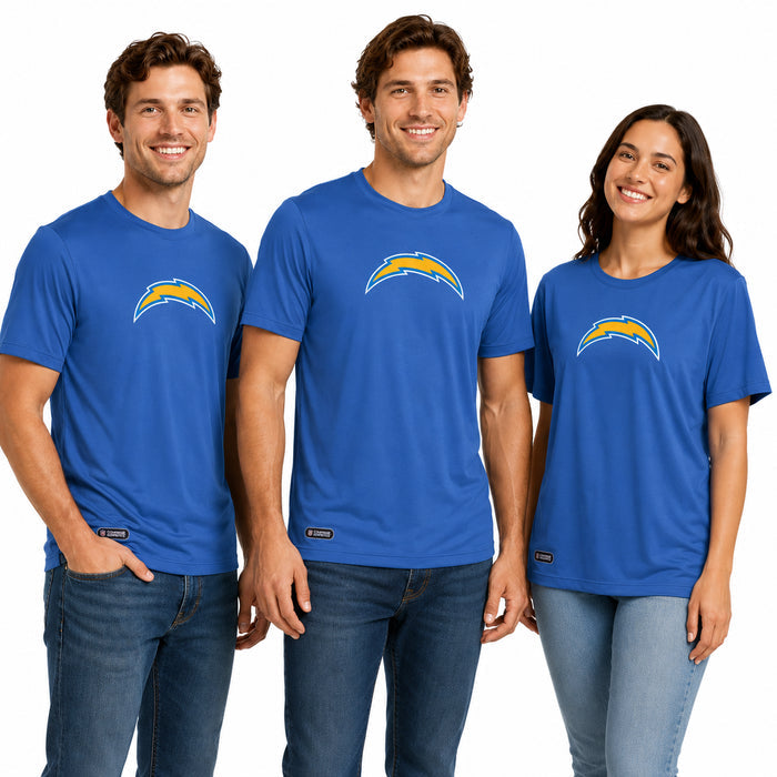 Outerstuff NFL Unisex Men's and Women's Primary Logo Short Sleeve Lightweight T-Shirt, Team Color, Los Angeles Chargers