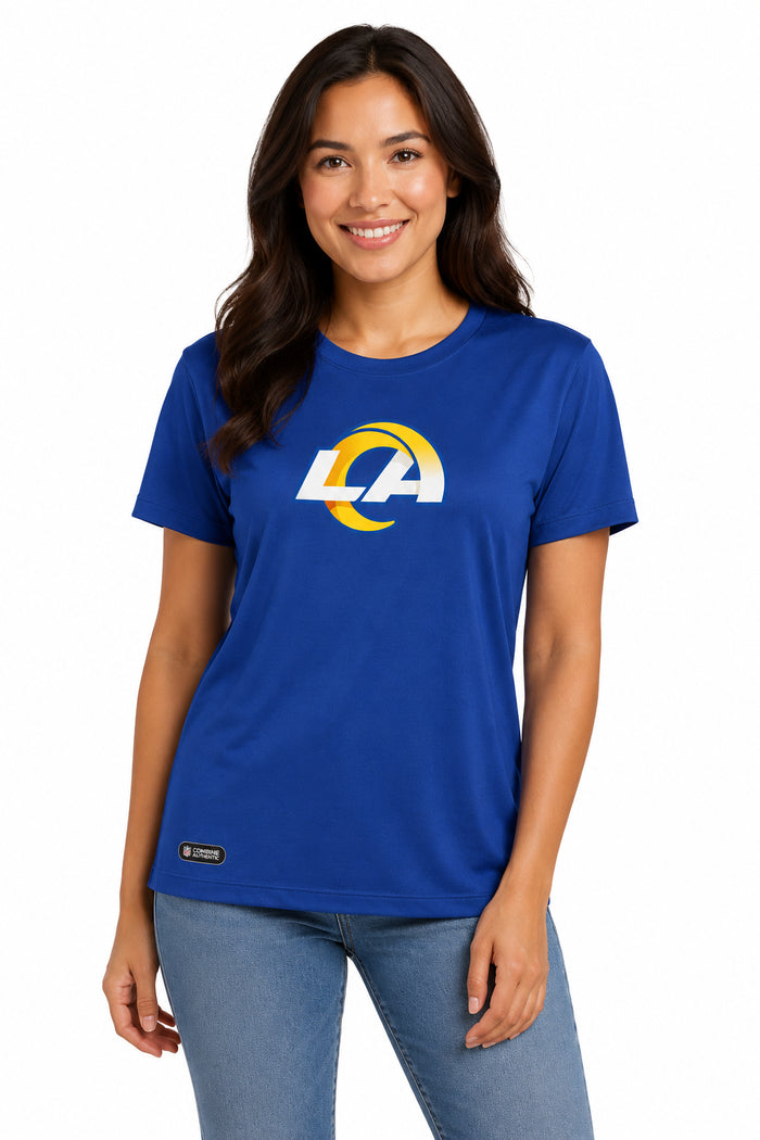 Outerstuff NFL Unisex Men's and Women's Primary Logo Short Sleeve Lightweight T-Shirt, Team Color, Los Angeles Rams