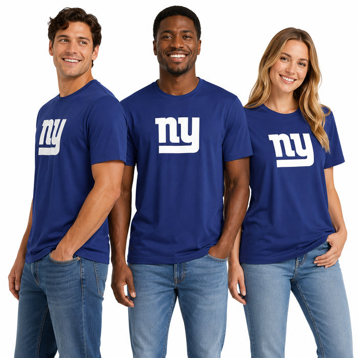Outerstuff NFL Unisex Men's and Women's Primary Logo Short Sleeve Lightweight T-Shirt, Team Color, New York Giants
