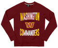 Outerstuff NFL Washington Commanders Youth Boys Performance Fleece Crew Neck Pullover Long Sleeve Top
