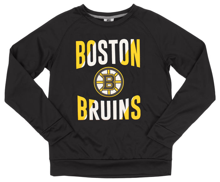 Outerstuff NHL Boston Bruins Youth Boys Performance Fleece Crew Neck Pullover Long Sleeve Top
