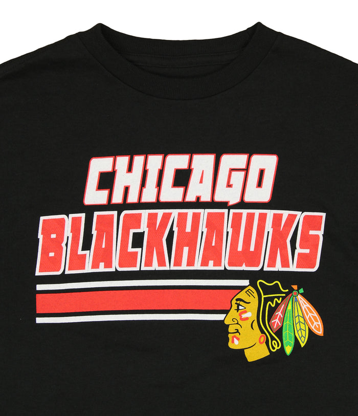 Outerstuff NHL Chicago Blackhawks Boys/Youth 8-20 Long Sleeve Tee, Black