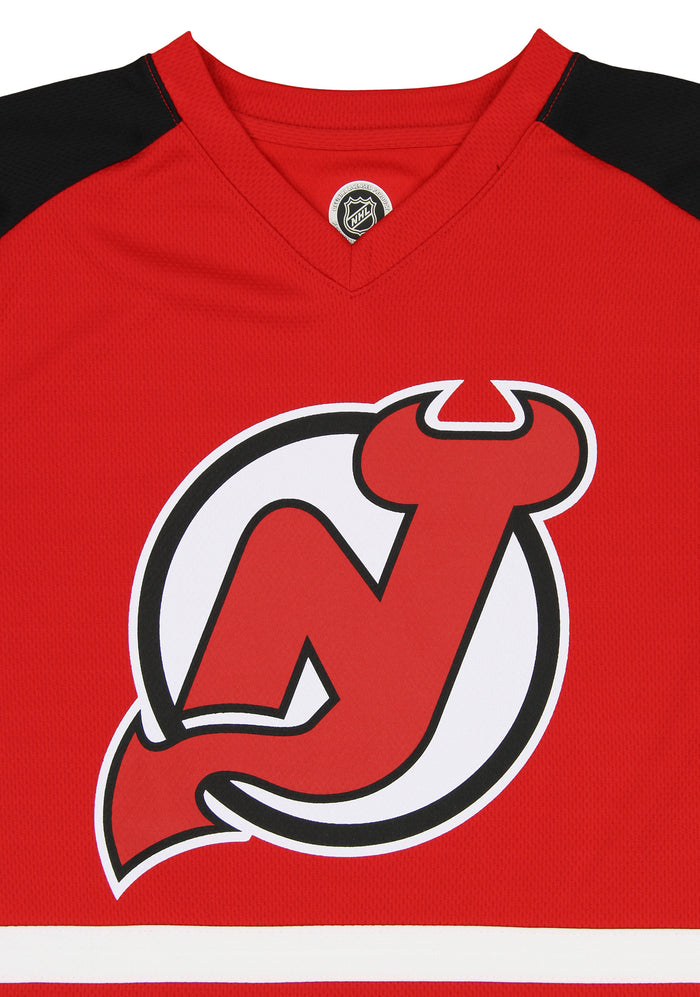Outerstuff NHL Devils Long Sleeve Taylor Hall Boys 4-18 Player Jersey Top Team Color