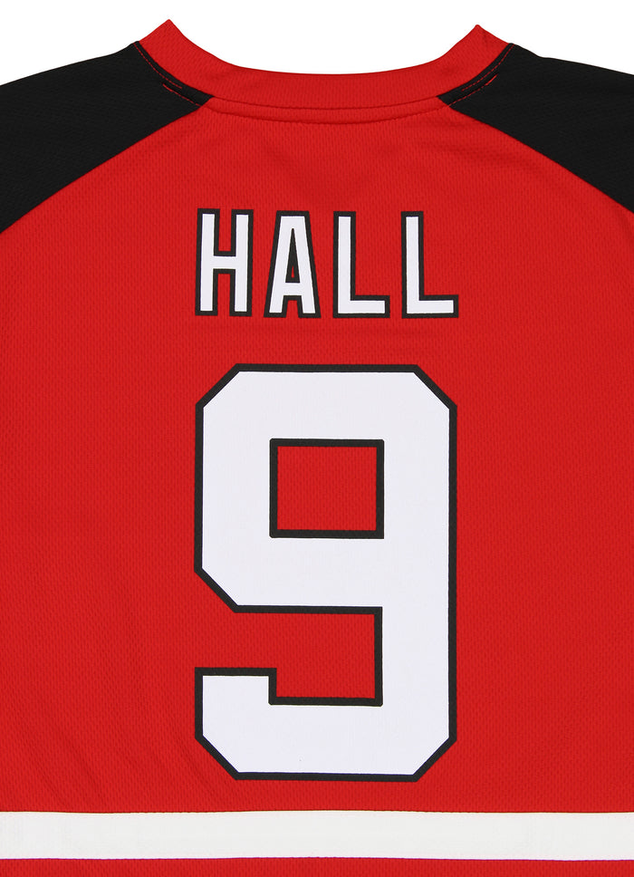 Outerstuff NHL Devils Long Sleeve Taylor Hall Boys 4-18 Player Jersey Top Team Color
