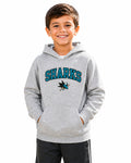 Outerstuff NHL Kids Heather Gray Team Pullover Hoodie - San Jose Sharks