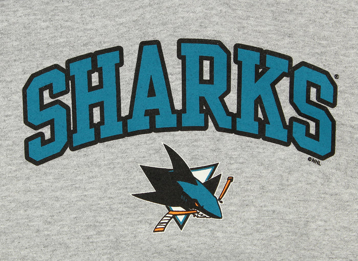 Outerstuff NHL Kids Heather Gray Team Pullover Hoodie - San Jose Sharks