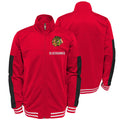 Outerstuff NHL Youth Boys 8-20 Goal Line Full Zip Performance Fleece Jacket, Chicago Blackhawks, Team Color