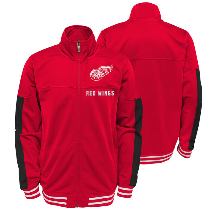 Outerstuff NHL Youth Boys 8-20 Goal Line Full Zip Performance Fleece Jacket, Detroit Red Wings