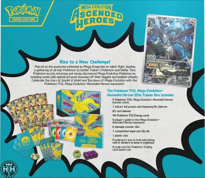 Pokemon TCG: Mega Evolution-Ascended Heroes Elite Trainer Box 10-10315-101 Maxsoft