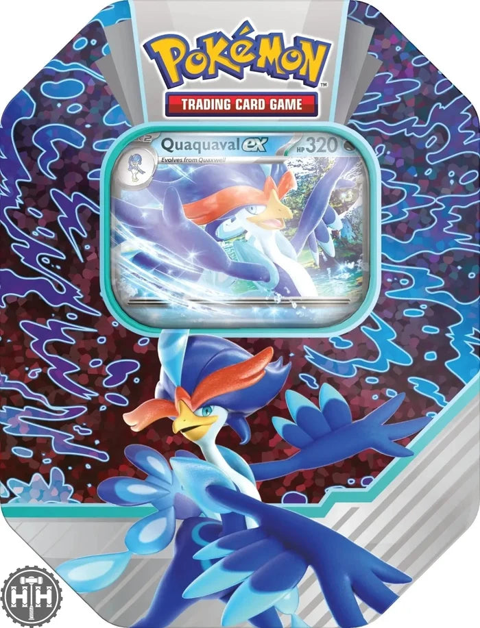 Pokemon TCG: Paldea Partners Quaquaval Ex Tin Pokemon TCG Maxsoft