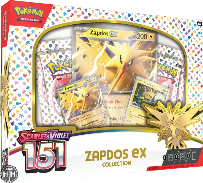 Pokemon TCG: Scarlet & Violet — 151 Collection Zapdos ex Box Pokemon TCG Maxsoft