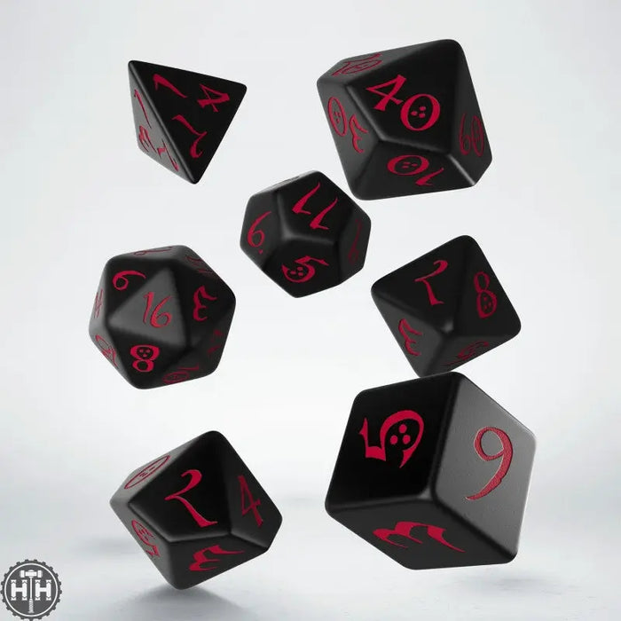 Q-Workshop: Classic RPG Black & red Dice Set Q-Workshop
