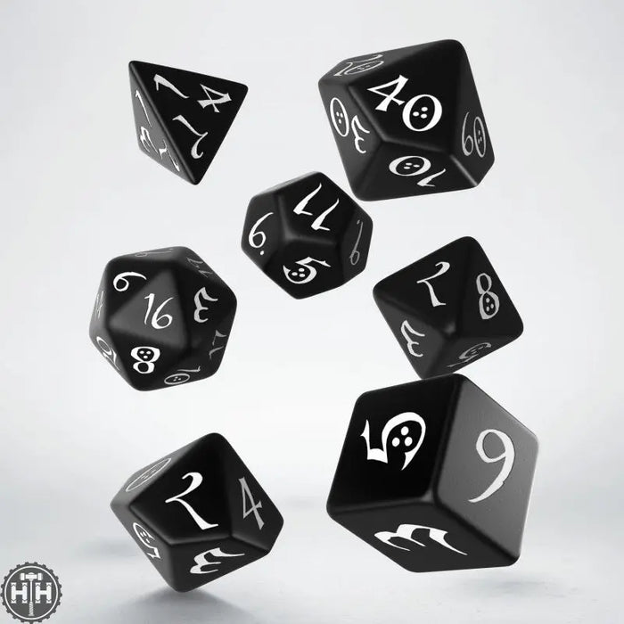 Q-Workshop: Classic RPG Black & white Dice Set Q-Workshop