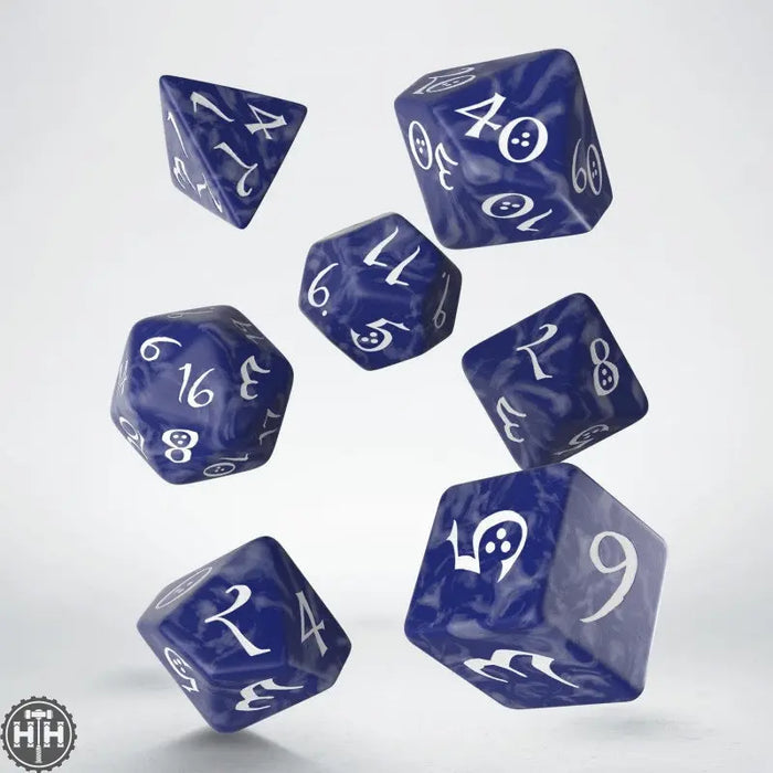 Q-Workshop: Classic RPG Cobalt & white Dice Set Q-Workshop