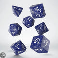 Q-Workshop: Classic RPG Cobalt & white Dice Set Q-Workshop