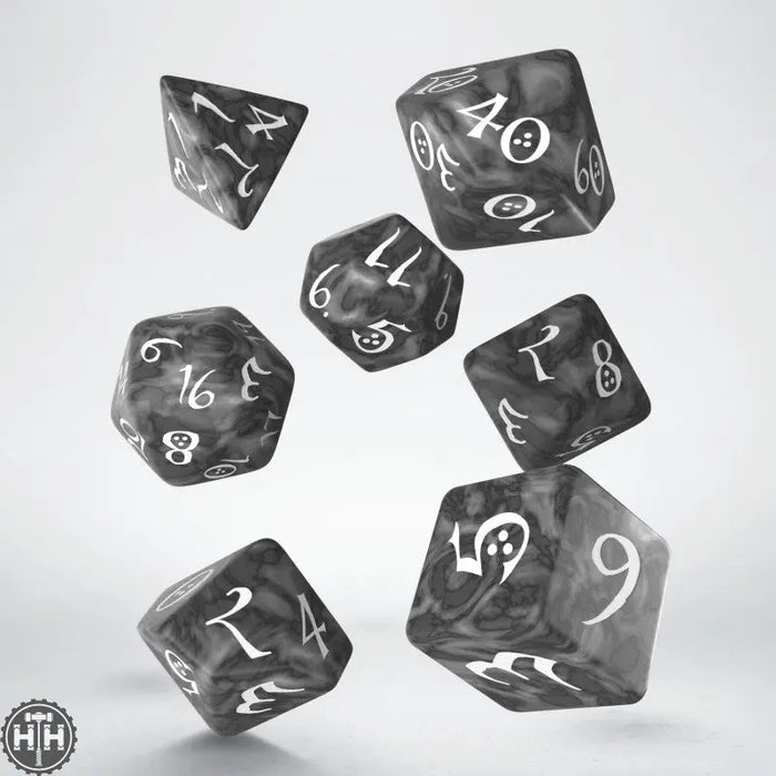 Q-Workshop: Classic RPG Smoky & white Dice Set Q-Workshop