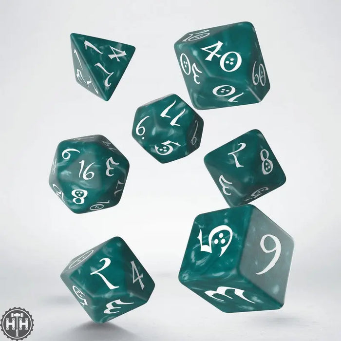 Q-Workshop: Classic RPG Stormy & white Dice Set Q-Workshop