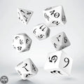 Q-Workshop: Classic RPG White & black Dice Set Q-Workshop