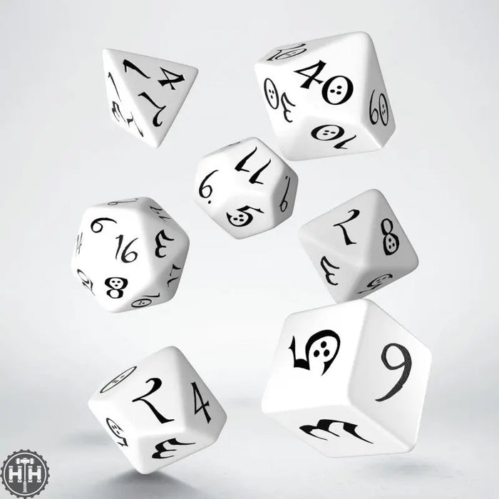 Q-Workshop: Classic RPG White & black Dice Set Q-Workshop