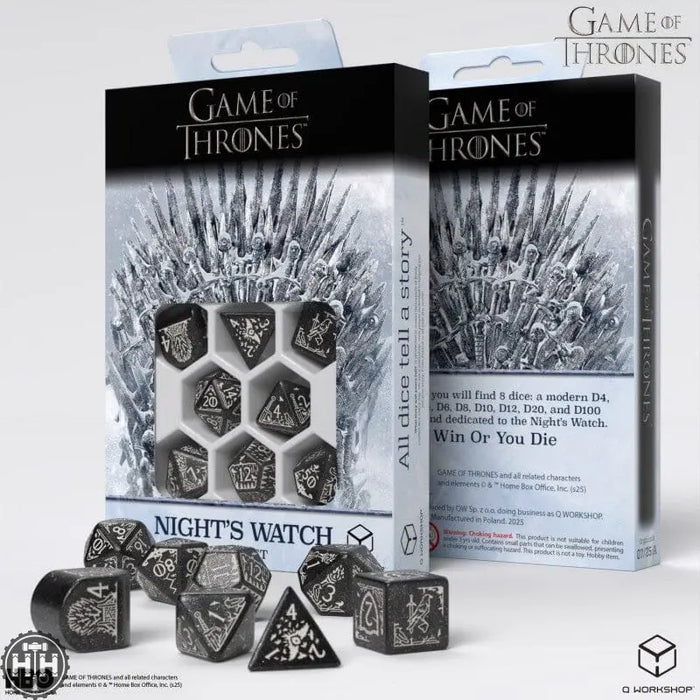 Q-Workshop: Game of Thrones. Night's Watch Dice Set Dice Sets Q-Workshop