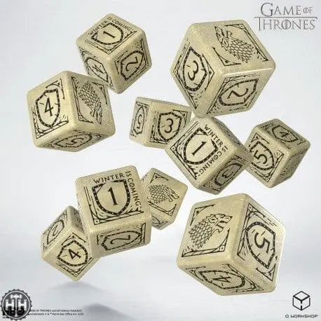 Q-Workshop: Game of Thrones. Stark 10xD6 Dice Set Dice Sets Q-Workshop