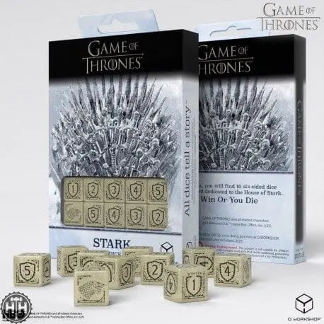 Q-Workshop: Game of Thrones. Stark 10xD6 Dice Set Dice Sets Q-Workshop