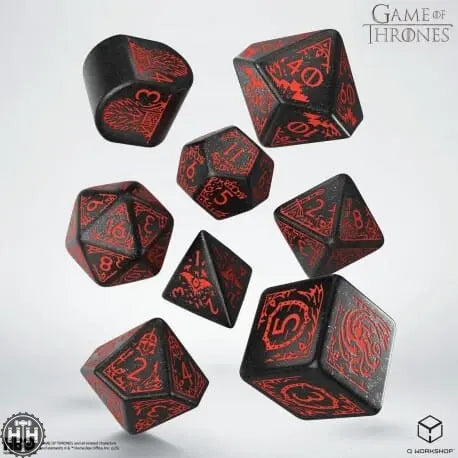 Q-Workshop: Game of Thrones. Targaryen Dice Set Dice Sets Q-Workshop
