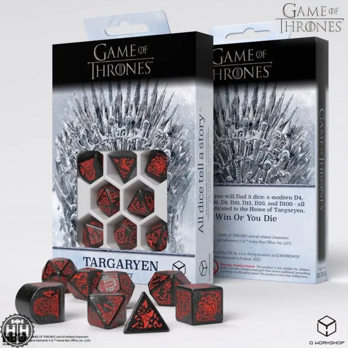 Q-Workshop: Game of Thrones. Targaryen Dice Set Dice Sets Q-Workshop
