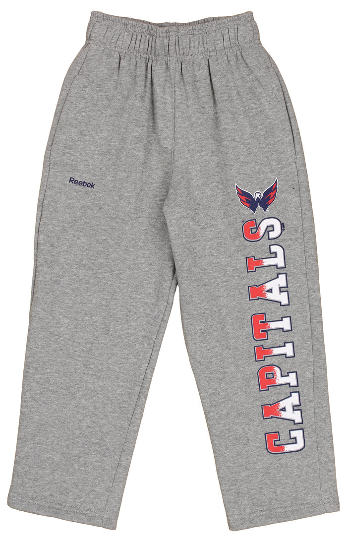 Reebok NHL Washington Capitals Little Boys Classic Fade Fleece Pants Grey