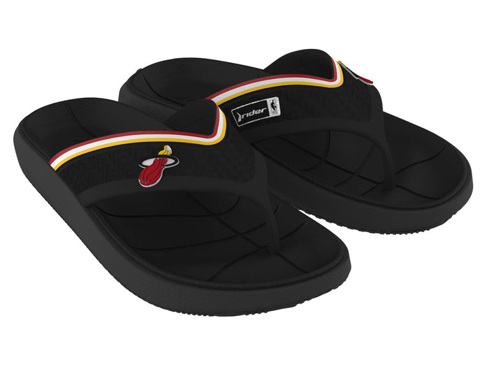 Rider NBA Men's Block Thong Sandal, Miami Heat