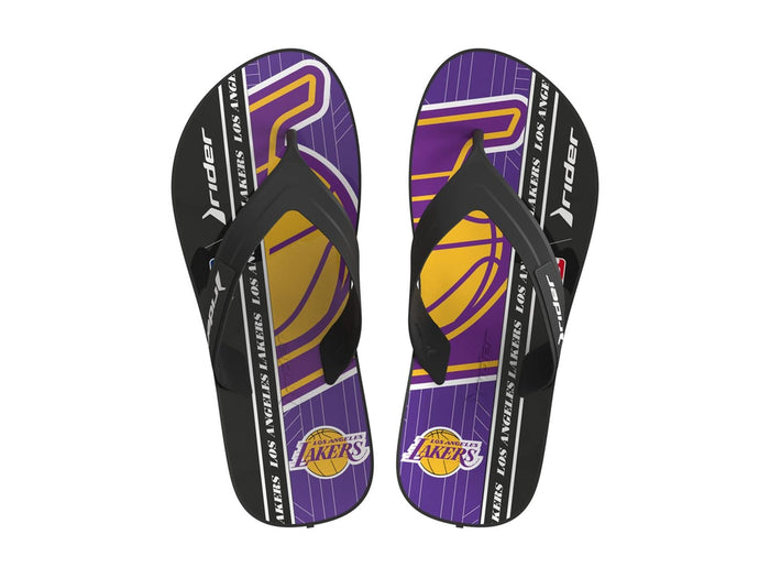 Rider NBA Men's Strike III Thong Sandal, Los Angeles Lakers