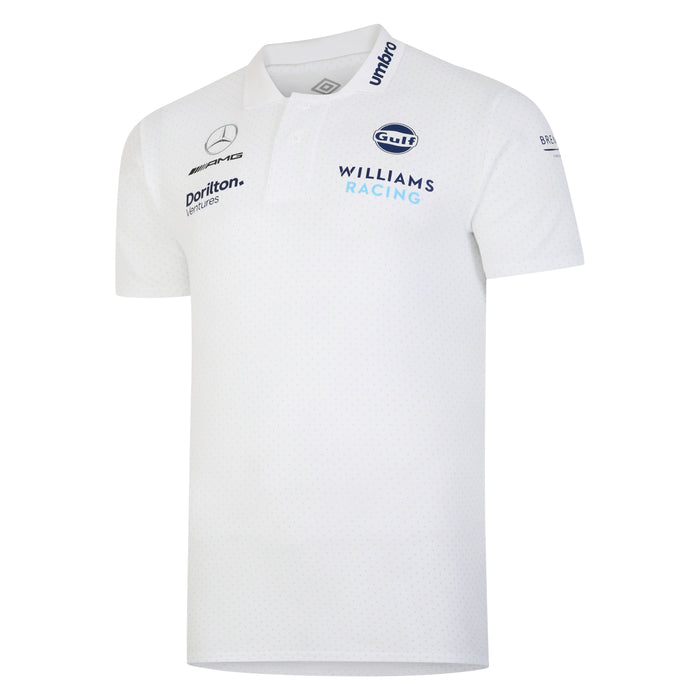 S23 Williams Racing Cvc Media Polo Brilliant White