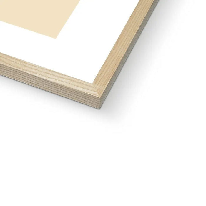 Framed typography art print of 'Salty Air' in sand colour - coastal wall art