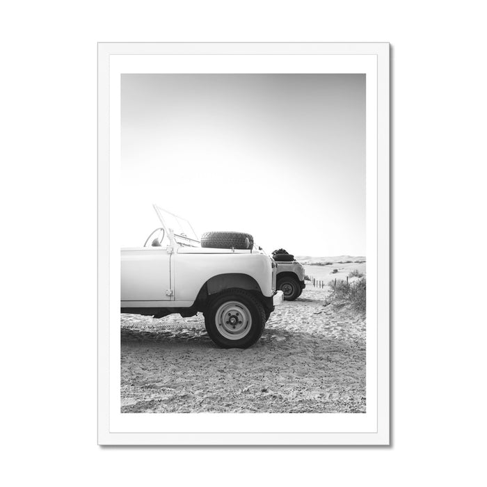 Set of Black and White Beach Photographs - Framed