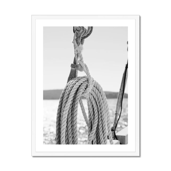 Rope & Tackle (Black & White Photography) - Framed - Beach House Art