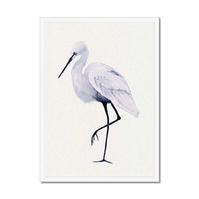 Art print of a stylised bird with a minimalistic design on a white background