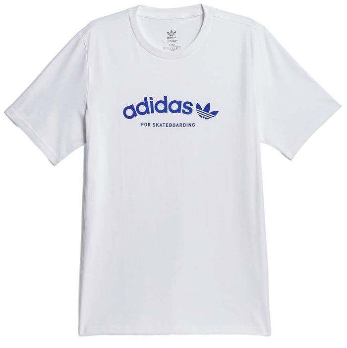 Adidas Skateboarding 4.0 Arched Logo Tee White Royal Blue
