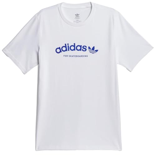 Adidas Skateboarding 4.0 Arched Logo Tee White Royal Blue