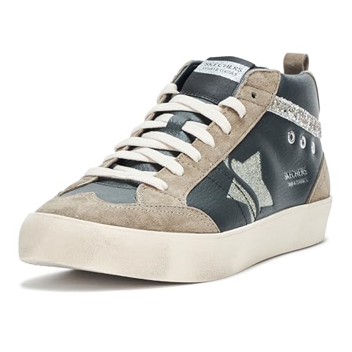 Skechers Women's Strand Star - Radiant Rebel Sneaker, Black/Gray