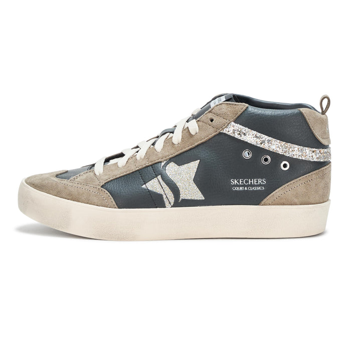 Skechers Women's Strand Star - Radiant Rebel Sneaker, Black/Gray