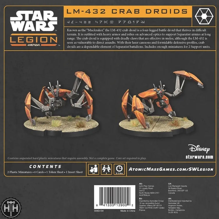 Star Wars Legion: LM-432 Crab Droids Separatist Alliance Expansions Atomic Mass Games
