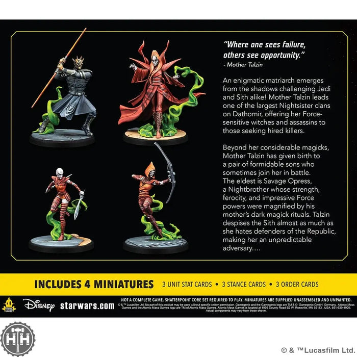 Star Wars Shatterpoint: Witches Of Dathomir, Mother Talzin Squad Pack Shatterpoint Atomic Mass Games