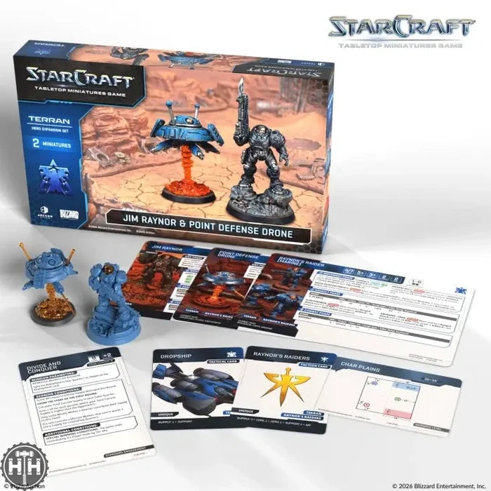 Starcraft Miniatures Game: Jim Raynor and Point Defence Drone Archon Studios