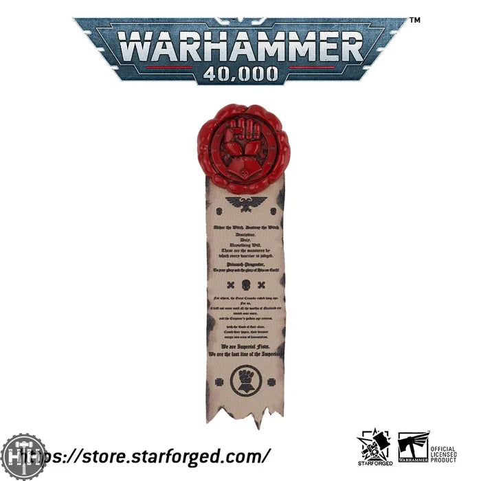 Starforged: Purity Seal - Imperial Fists Pin Badge Games Workshop Merchandise Starforged