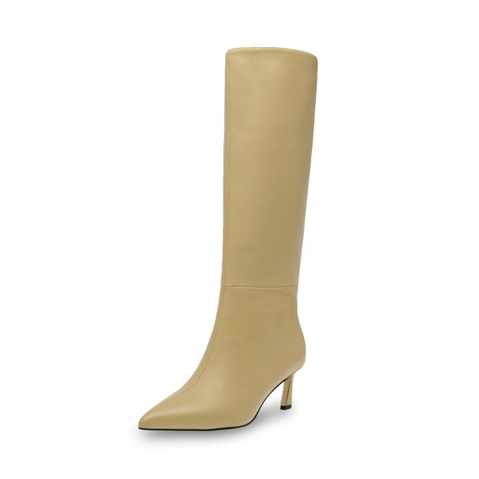 Steve Madden Women's Lavan Knee High Boot Cream Leather