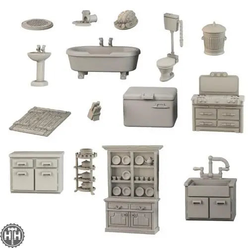 TerrainCrate: Bathroom & Kitchen Terrain Crate Mantic Games