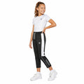 Umbro Girls 7-16 Flashback Cropped Track Pant Black / White