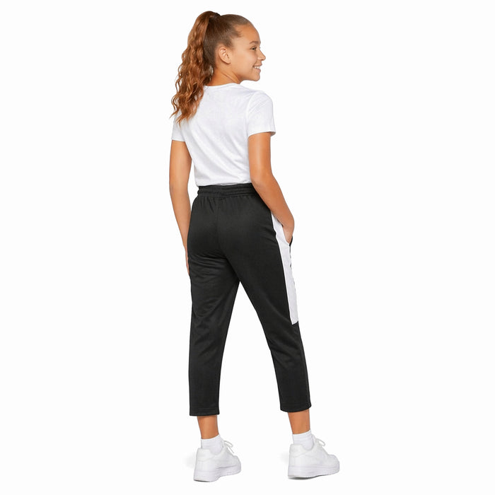 Umbro Girls 7-16 Flashback Cropped Track Pant Black / White