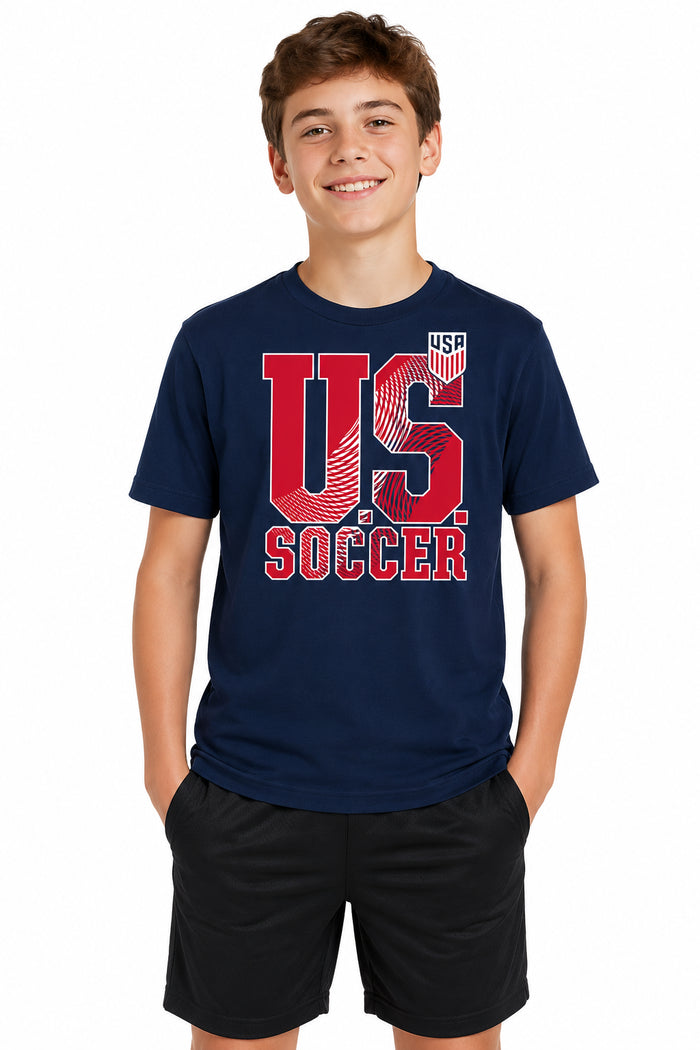 US Soccer Youth Short Sleeve Tee Navy